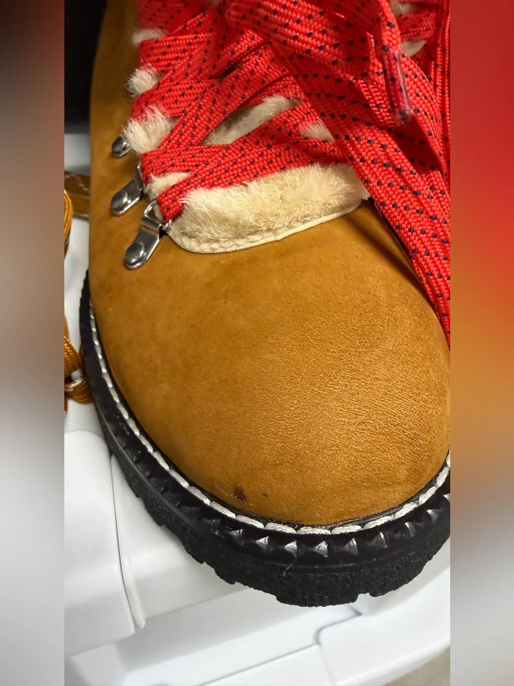 NEW J. Crew Nordic Winter Boots Danner DUPE  Hiking City Chic Fur Pecan Suede